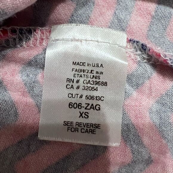 Hourglass Lilly Women’s XS Soft Navy & Pink Patterned Mini Dress w 3/4 Sleeves - Picture 6 of 11